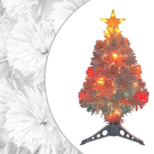 Berkfield Artificial Pre-lit Christmas Tree White 64 cm Fibre Optic