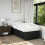 Berkfield Bed Frame without Mattress Black Single Fabric 1