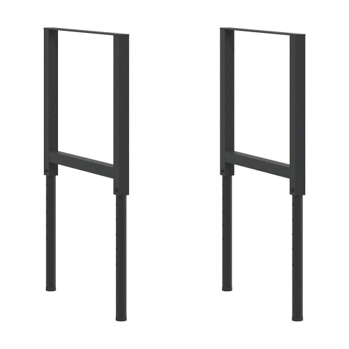 Berkfield Adjustable Work Bench Frames 2 pcs Metal 55x(69-95.5) cm Black 1