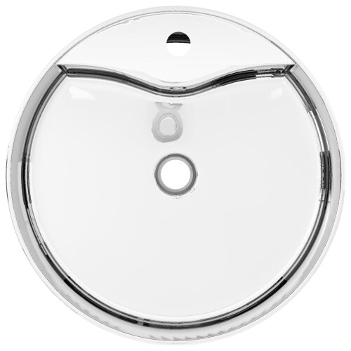 Berkfield Wash Basin with Overflow 46.5x15.5 cm Ceramic Silver 2
