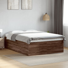 Berkfield Bed Frame without Mattress Brown Oak 120x200 cm
