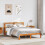 Berkfield Bed Frame without Mattress Wax Brown 135x190 cm Double Solid Wood Pine 1