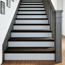 Berkfield Stair Treads 16 pcs Dark Brown 100x30x2 cm Solid Wood Oak