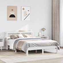 Berkfield Bed Frame with Headboard without Mattress White 120x190 cm Small Double