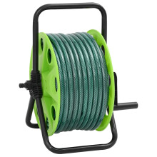 Berkfield Free Standing Green Hose Reel with Hose Fitting Set 0.5" 30 m PVC