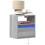 Berkfield Wall-mounted Bedside Cabinets with LED Lights 2 pcs Grey Sonoma 1