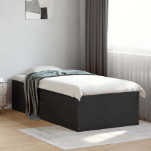 Berkfield Bed Frame without Mattress Black 75x190 cm Small Single