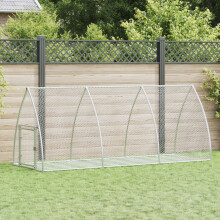 Berkfield Rabbit Hutch Silver 105x300x120 cm Galvanised Steel
