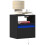 Berkfield Wall-mounted Bedside Cabinets with LED Lights 2 pcs Black 1