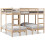 Berkfield Triple Bunk Bed Frame 160x200/80x160 cm Solid Wood Pine 1