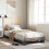 Berkfield Bed Frame without Mattress  Grey 90x200 cm Solid Wood Pine 1