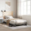 Berkfield Bed Frame without Mattress  Grey 100x200 cm Solid Wood Pine 1