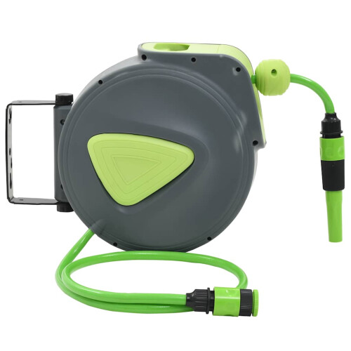 Berkfield Automatic Retractable Water Hose Reel Wall Mounted 10+1 m 1