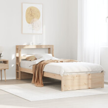 Berkfield Bed Frame with Headboard without Mattress 75x190 cm Small Single