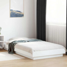 Berkfield Bed Frame with LED Lights without Mattress White 100x200cm