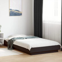 Berkfield Bed Frame with LED Lights without Mattress Black 90x200cm
