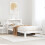 Berkfield Bed Frame with Headboard without Mattress White 75x190 cm Small Single 1