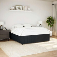 Berkfield Bed Frame without Mattress Black Super King Velvet