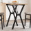 Berkfield Dining Table Y-Frame 80x50x75 cm Solid Wood Pine and Steel 1