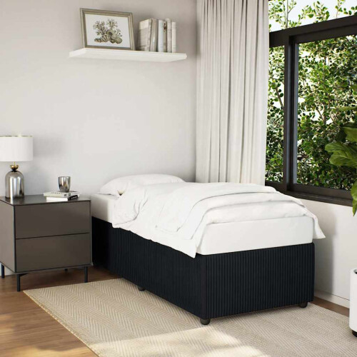 Berkfield Bed Frame without Mattress Black Single Velvet