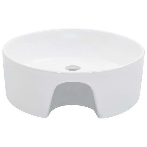 Berkfield Wash Basin with Overflow 36x13 cm Ceramic White 2
