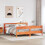 Berkfield Bed Frame without Mattress Wax Brown 200x200 cm Solid Wood Pine 1