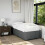 Berkfield Bed Frame without Mattress Dark Grey Single Fabric 1