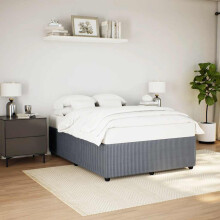 Berkfield Bed Frame without Mattress Dark Grey Double Velvet