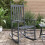 Berkfield Rocking Chairs with Curved Seats 2 pcs Grey Solid Wood Poplar 1