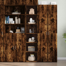 Berkfield Highboard Smoked Oak 40x41x185 cm Engineered Wood