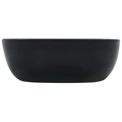 Berkfield Wash Basin 42.5x42.5x14.5 cm Ceramic Black 2