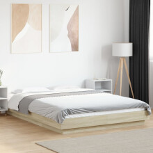 Berkfield Bed Frame without Mattress Sonoma Oak 140x200 cm