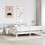 Berkfield Bed Frame with Headboard without Mattress White 200x200 cm 1