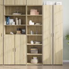 Berkfield Highboard Sonoma Oak 50x41x185 cm Engineered Wood