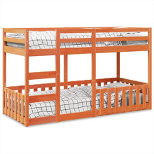 Berkfield Bunk Bed Wax Brown 80x200 cm Solid Wood Pine