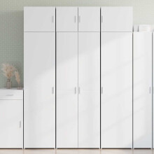Berkfield Storage Cabinet White 70x42.5x225 cm Engineered Wood