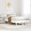 Berkfield Bed Frame without Mattress White 90x190 cm Single Solid Wood Pine 1