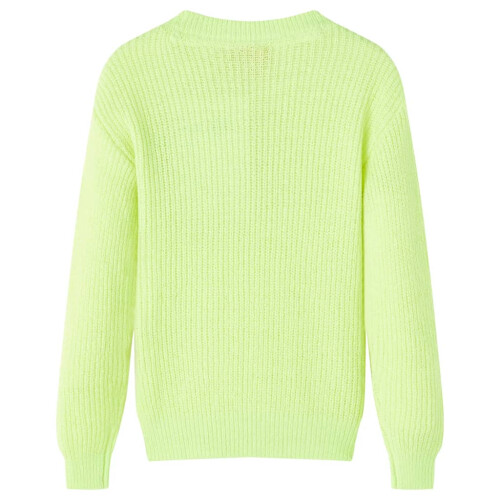 Kids' Sweater Knitted Neon Yellow 128 1