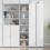 Berkfield Highboard White 40x41x185 cm Engineered Wood 1
