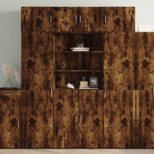 Berkfield Highboard Smoked Oak 80x42.5x185 cm Engineered Wood