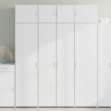 Berkfield Storage Cabinet White 80x42.5x225 cm Engineered Wood
