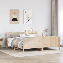 Berkfield Bed Frame without Mattress 180x200 cm Super King Solid Wood Pine