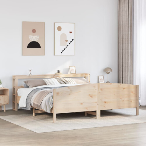 Berkfield Bed Frame without Mattress 180x200 cm Super King Solid Wood Pine