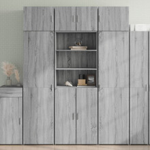 Berkfield Highboard Grey Sonoma 70x42.5x185 cm Engineered Wood