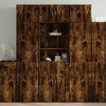 Berkfield Highboard Smoked Oak 70x42.5x185 cm Engineered Wood