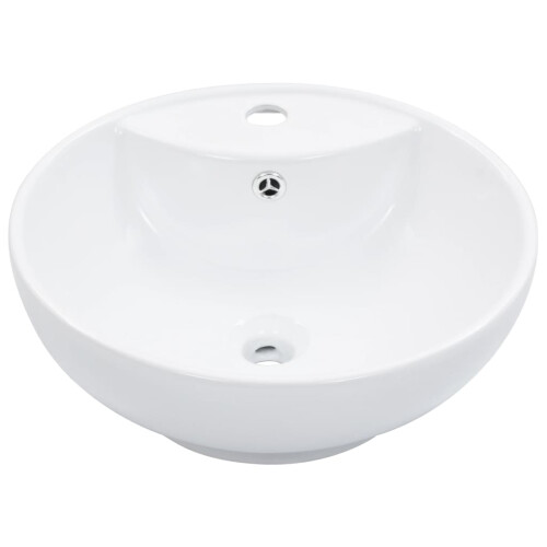 Berkfield Wash Basin with Overflow 46.5x18 cm Ceramic White 1