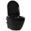 Berkfield Wall Hung Rimless Toilet with Bidet Function Ceramic Black 2
