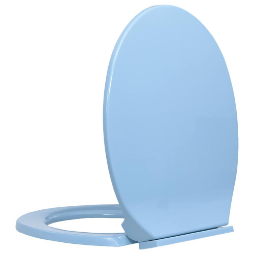 Berkfield Soft-Close Toilet Seat Blue Oval 2