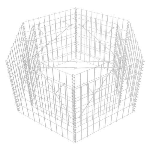 Berkfield Hexagonal Gabion Raised Bed 100x90x50 cm 1