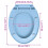 Berkfield Soft-Close Toilet Seat Blue Oval 10